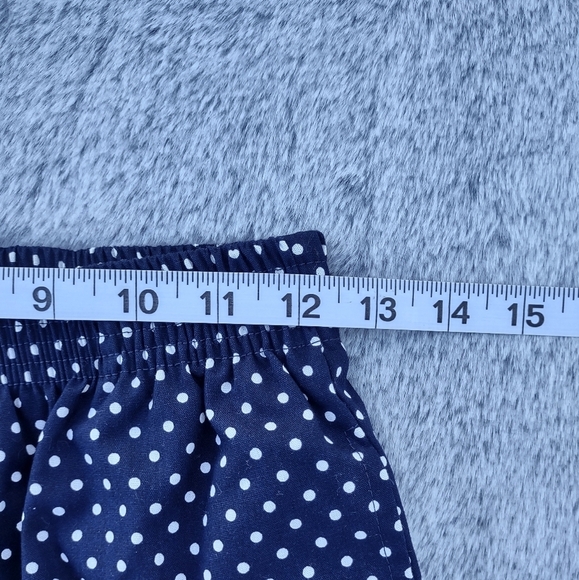 Knight's Ltd Polka Dot High Waisted Cotton Pants Blue & White Medium - Picture 7 of 12